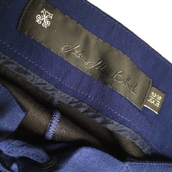 John John Black Wide Leg Colorblock 80s 90s Lightweight Striped High-Waist Pants - Picture 8 of 9